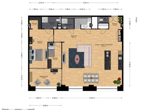 For rent: Flat Heiman Dullaertplein 154 in Rotterdam